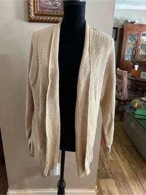 Universal Thread Beige Open-Front Women's Cardigan Sweater